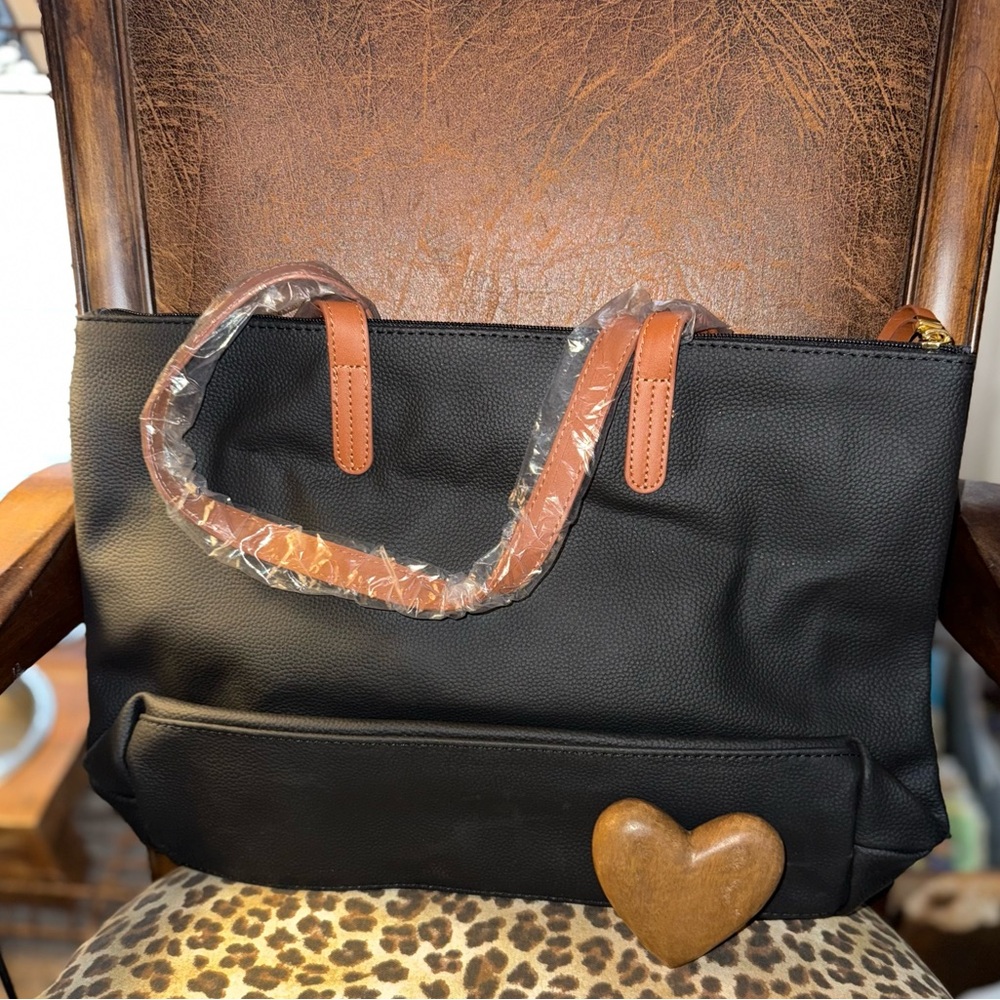 NEW! Joy Mangano Leather Tote - Picture 2 of 6